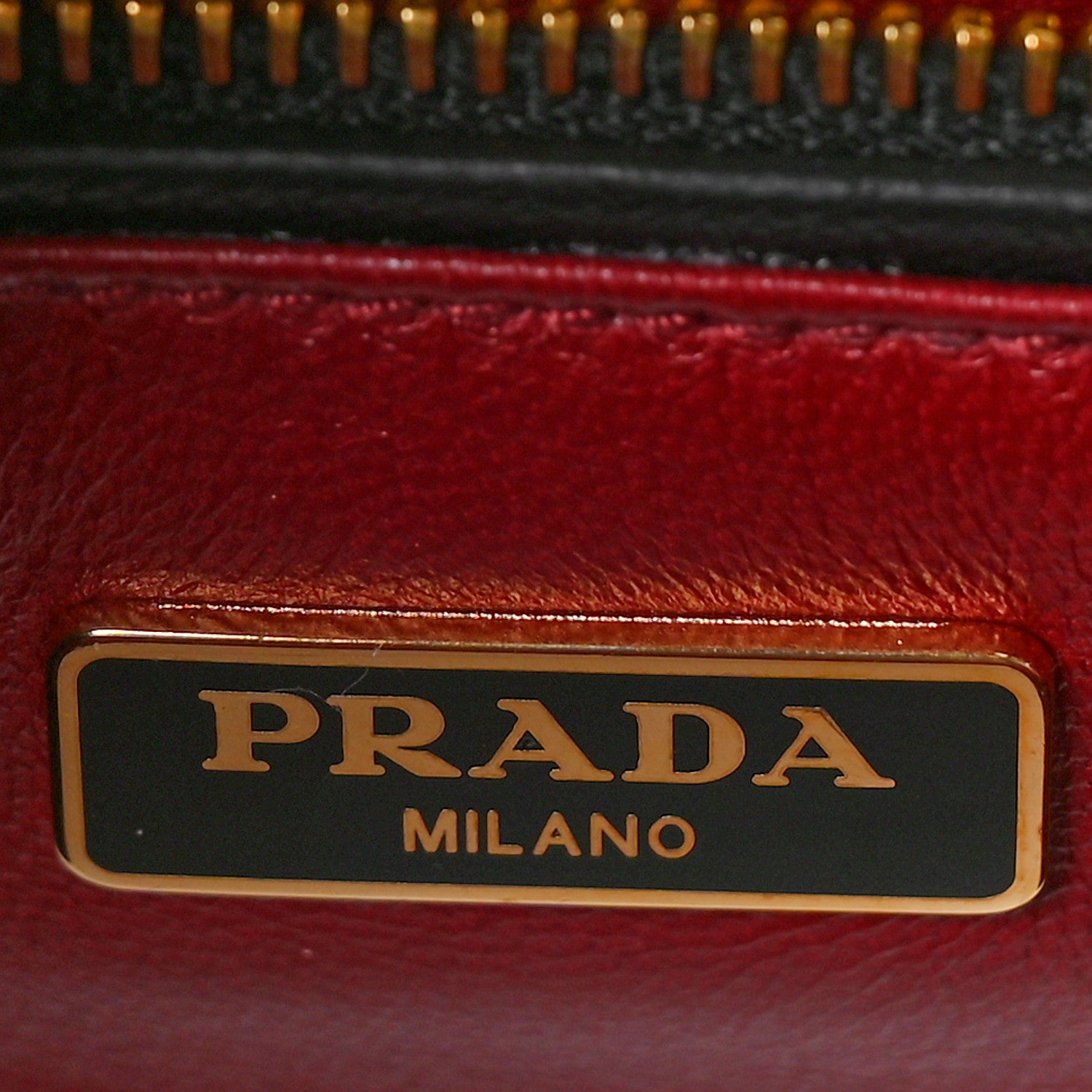 Prada Saffiano Tri-Color Large Turn Lock Satchel Black Talco Rosso 5 of 7