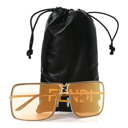 Fendi Metal Fendiness Sunglasses FE40195U Yellow Orange 7 of 7