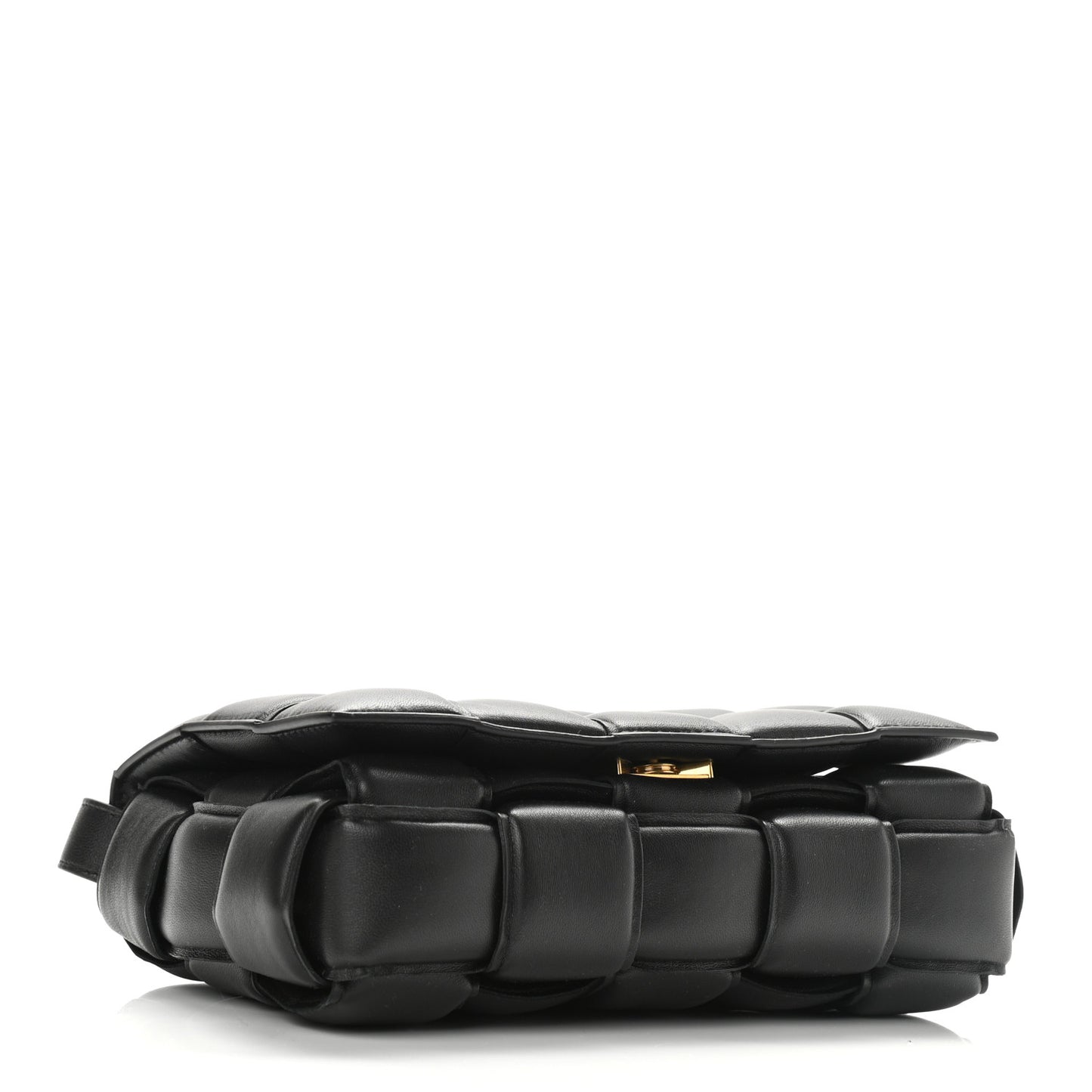Nappa Maxi Intreccio Padded Cassette Crossbody Bag Black