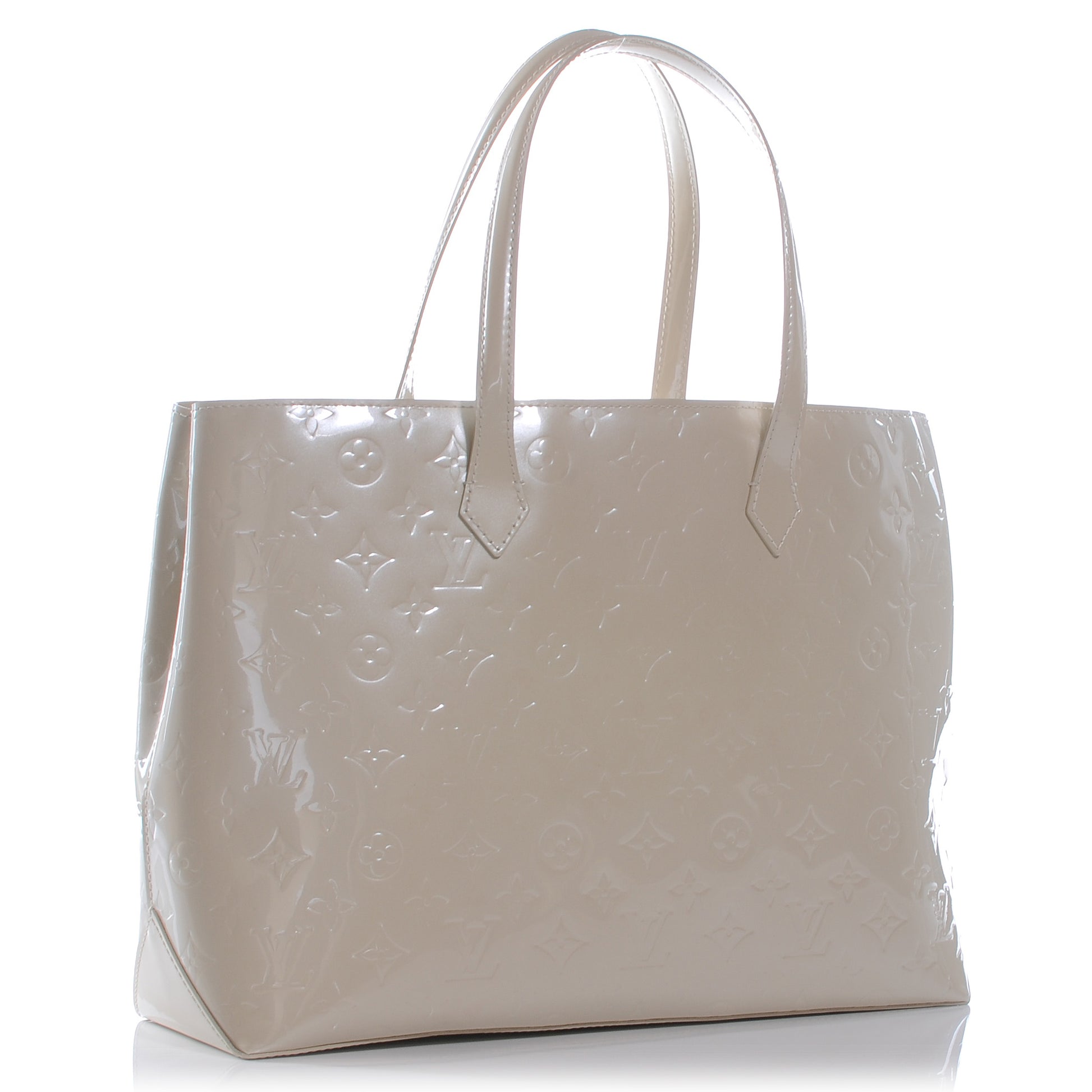 Louis Vuitton Vernis Wilshire MM Blanc Corail 3 of 7