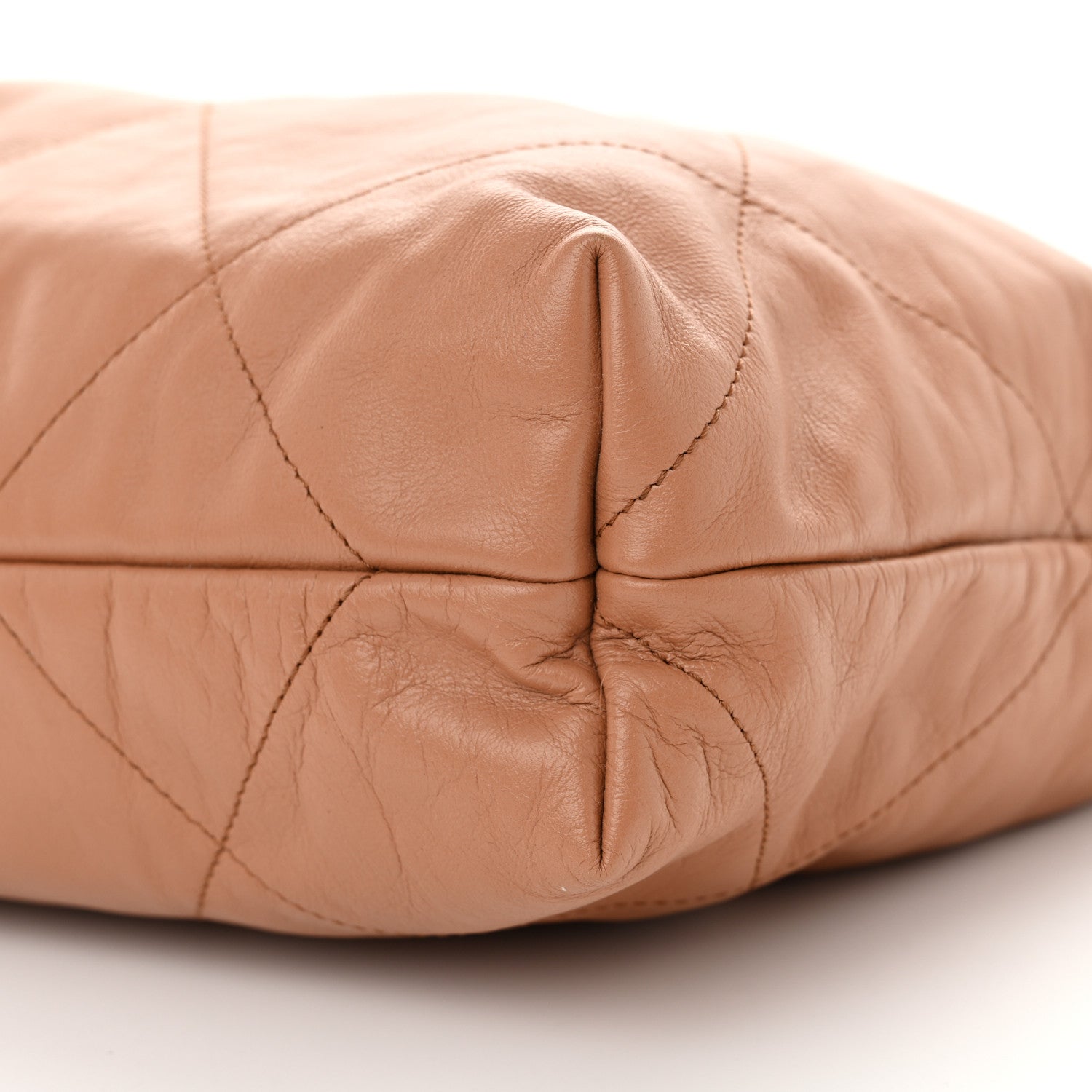 Chanel Shiny Calfskin Quilted Chanel 22 Camel 11 of 12