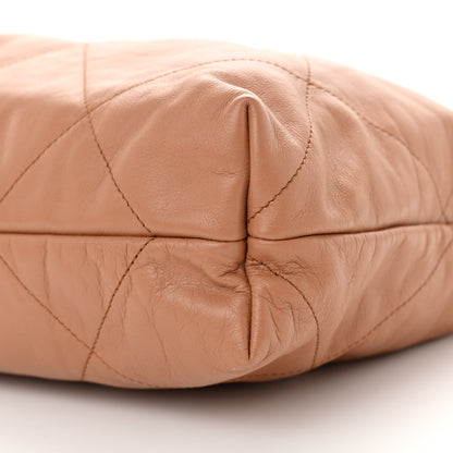Chanel Shiny Calfskin Quilted Chanel 22 Camel 11 of 12