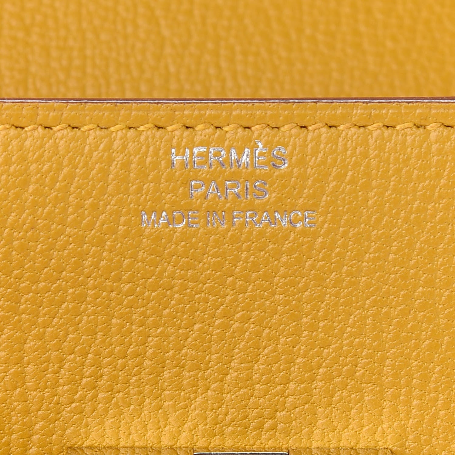 Hermes Chevre Mysore Mini Cinhetic Wallet Jaune Ambre 6 of 9