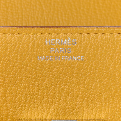 Hermes Chevre Mysore Mini Cinhetic Wallet Jaune Ambre 6 of 9