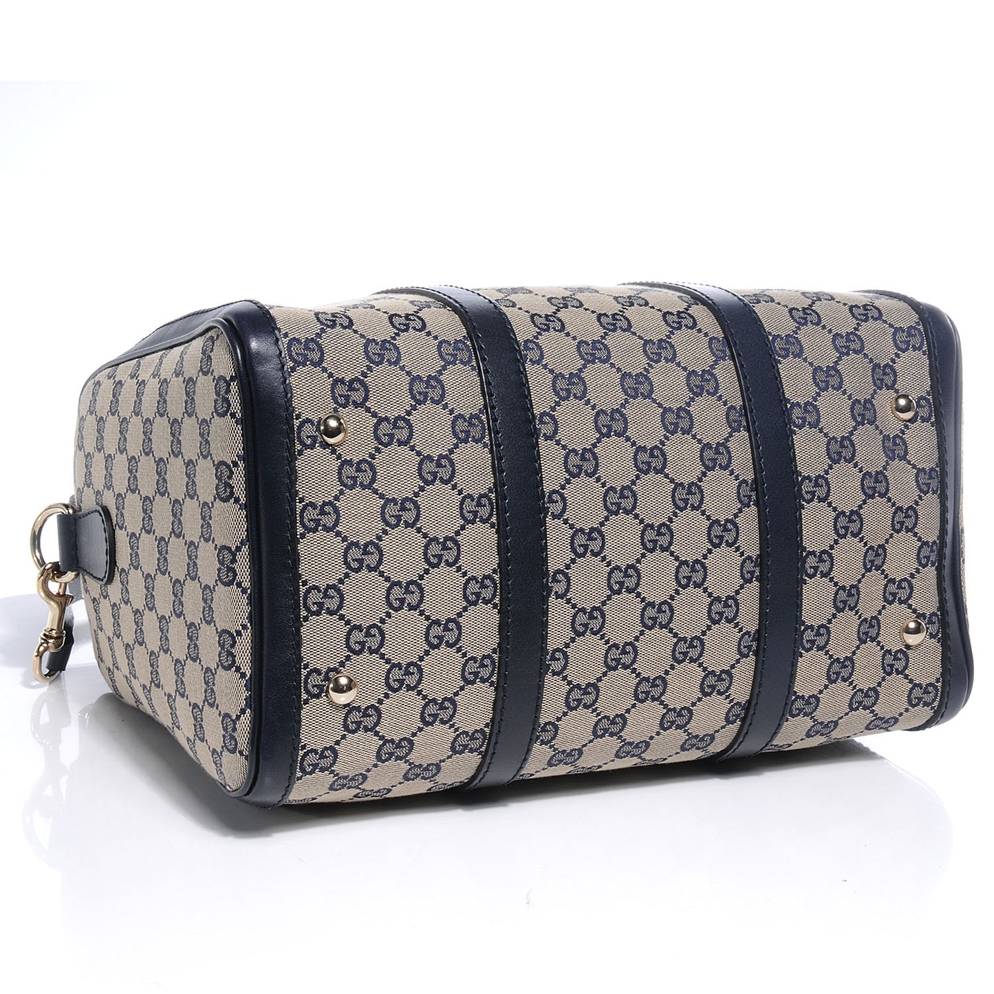 GG Monogram Saks Fifth Avenue Exclusive Medium Vintage Web Medium Joy Boston Navy