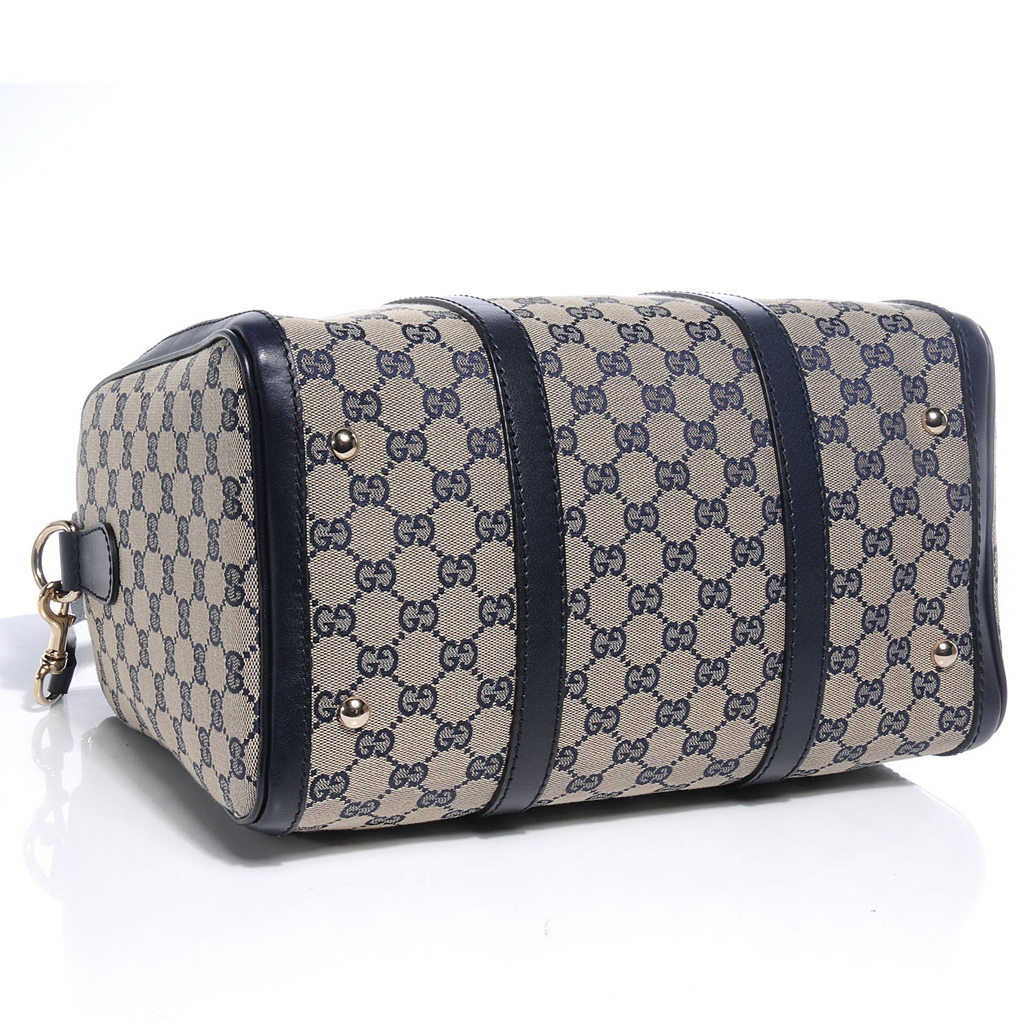 Gucci GG Monogram Saks Fifth Avenue Exclusive Medium Vintage Web Medium Joy Boston Navy 4 of 11