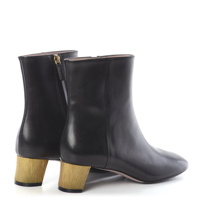 Gucci Calfskin Diamond Heel Ankle Boots 35 Black 4 of 7