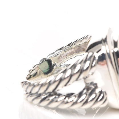 David Yurman Sterling Silver Chalcedony 14mm Albion Ring 54 6.75 6 of 6