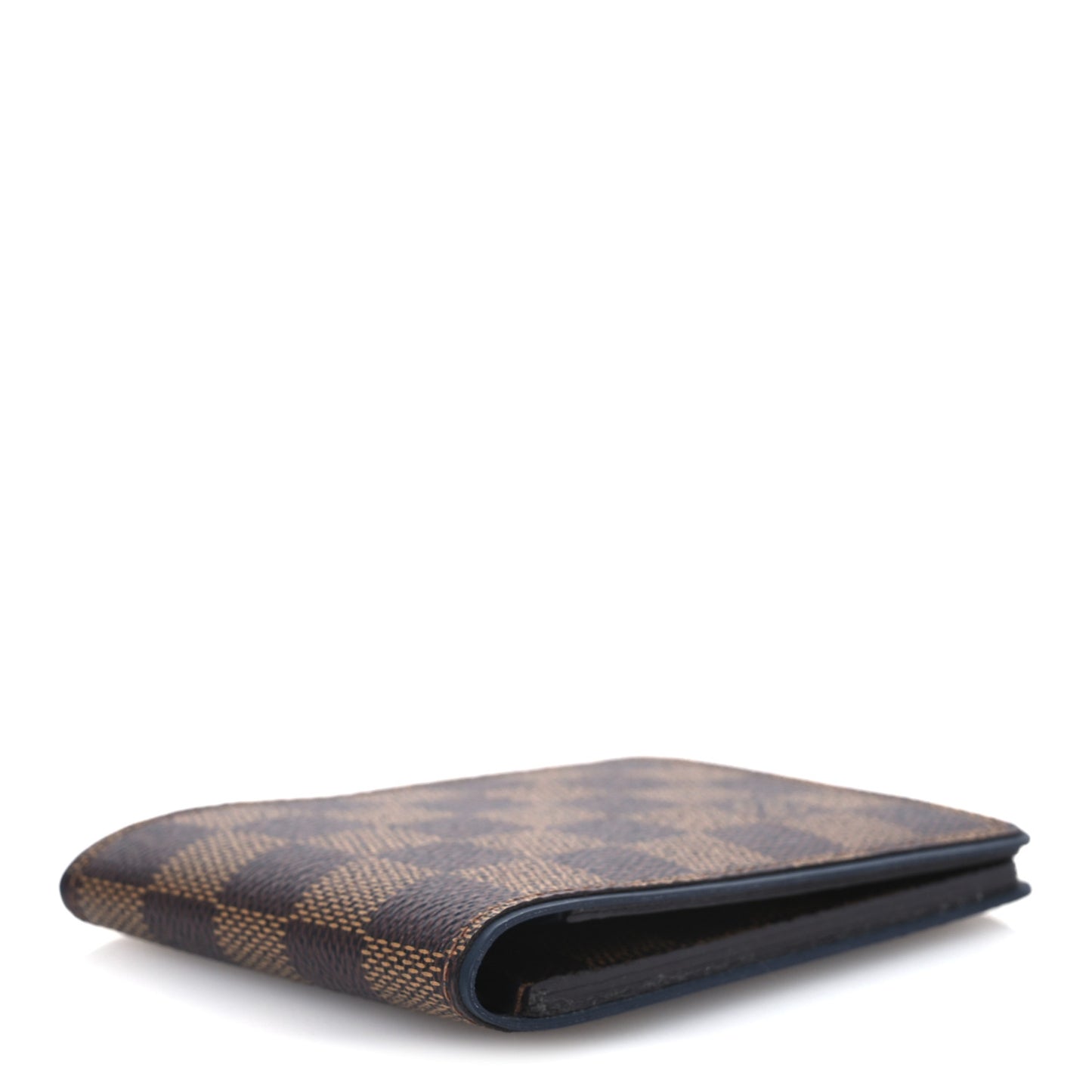 Damier Ebene Calfskin Multiple Wallet Blue