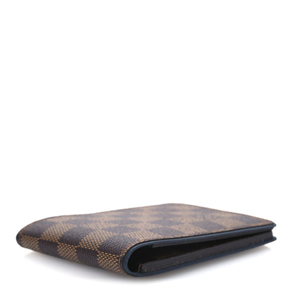 Louis Vuitton Damier Ebene Calfskin Multiple Wallet Blue 4 of 7