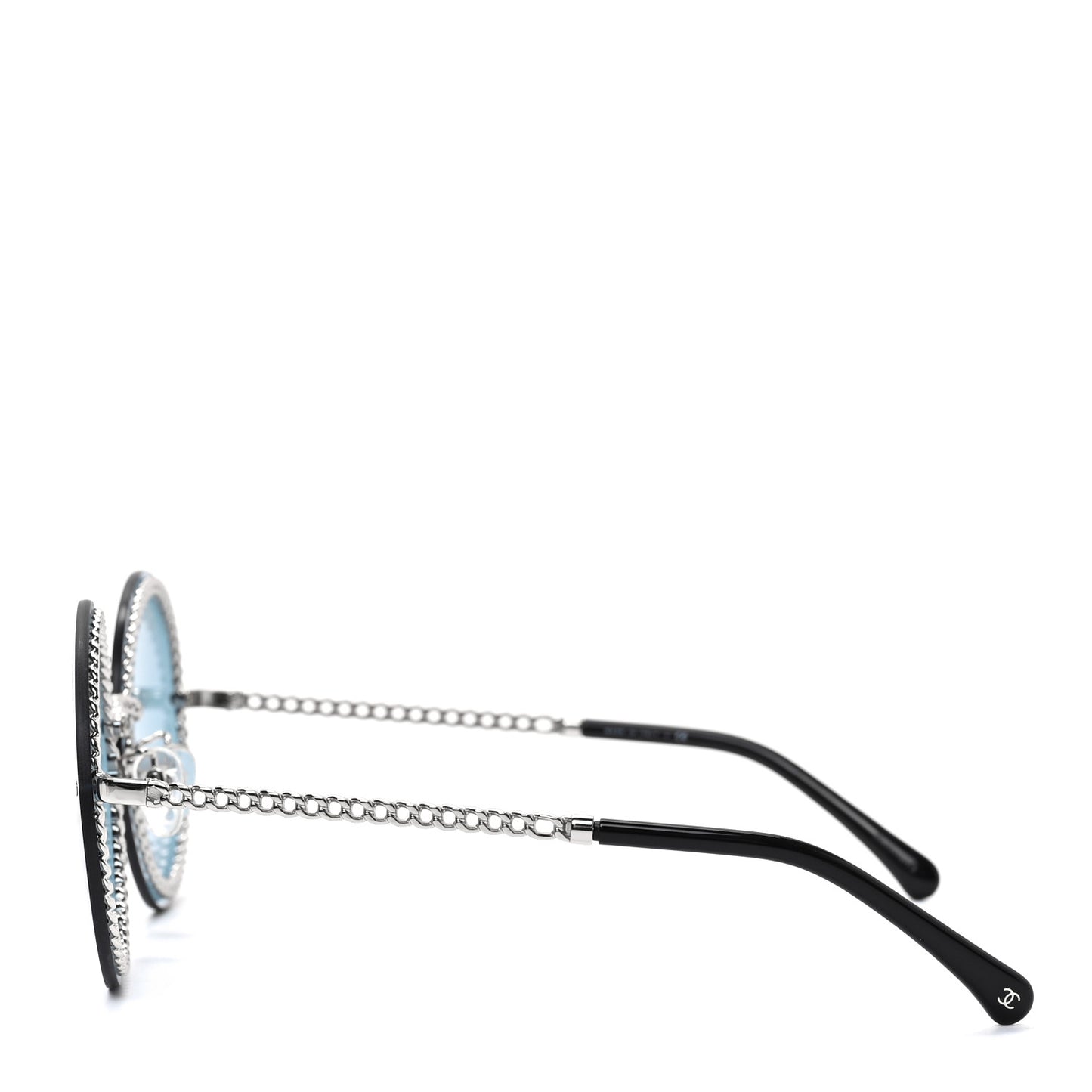 Round Chain Sunglasses 4245 Black