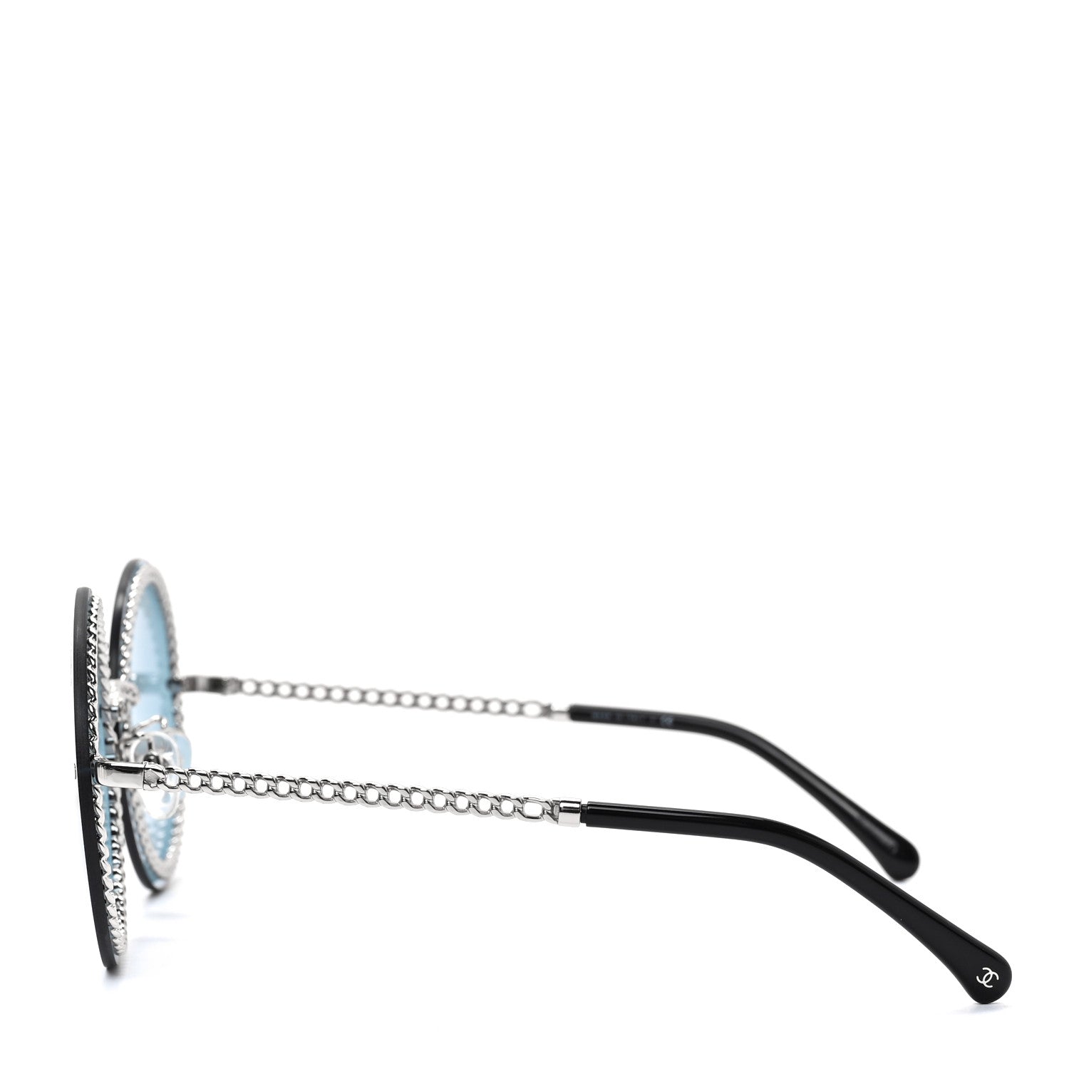 Chanel Round Chain Sunglasses 4245 Black 3 of 6