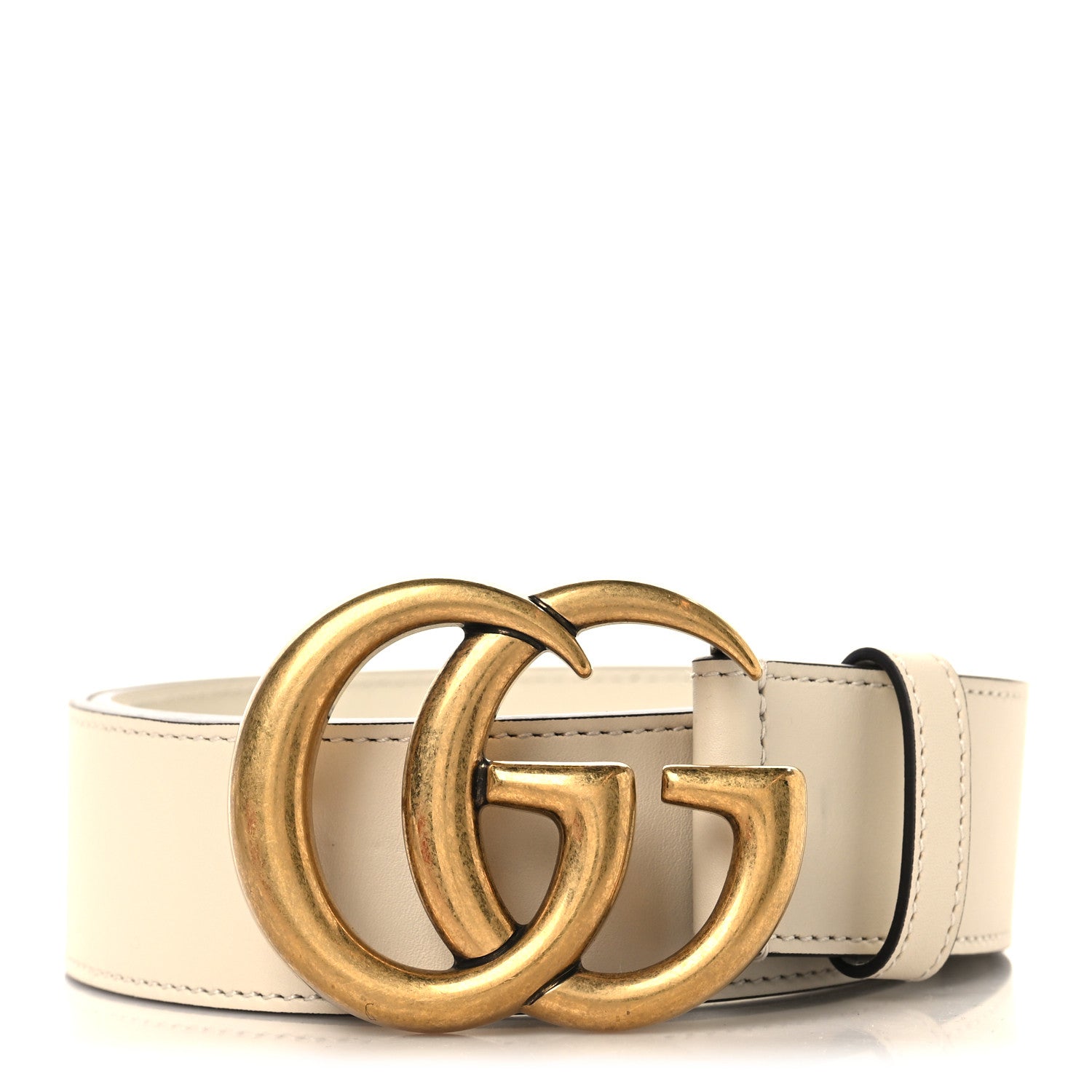 Gucci Calfskin Double G 40mm Belt 80 32 Mystic White 1 of 5