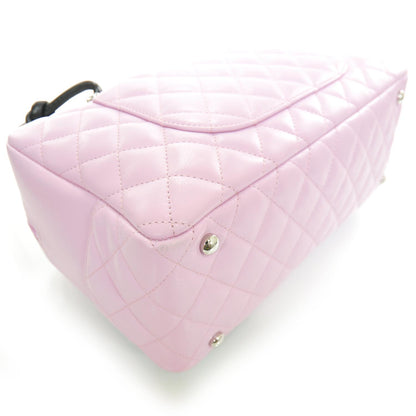 Chanel Calfskin Quilted Large Cambon Bowler Pink Black 5 of 12