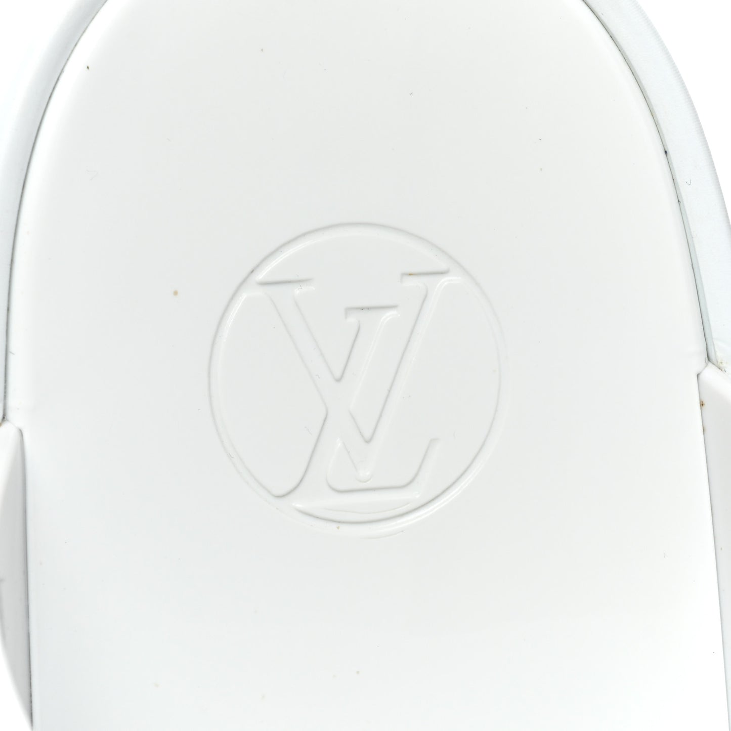 Monogram Sunbath Flat Mule Sandals 35 White