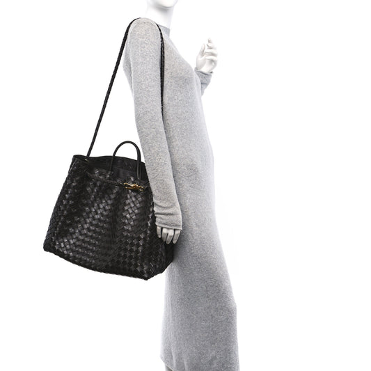 Nappa Intrecciato Large Andiamo Shoulder Bag Fondant
