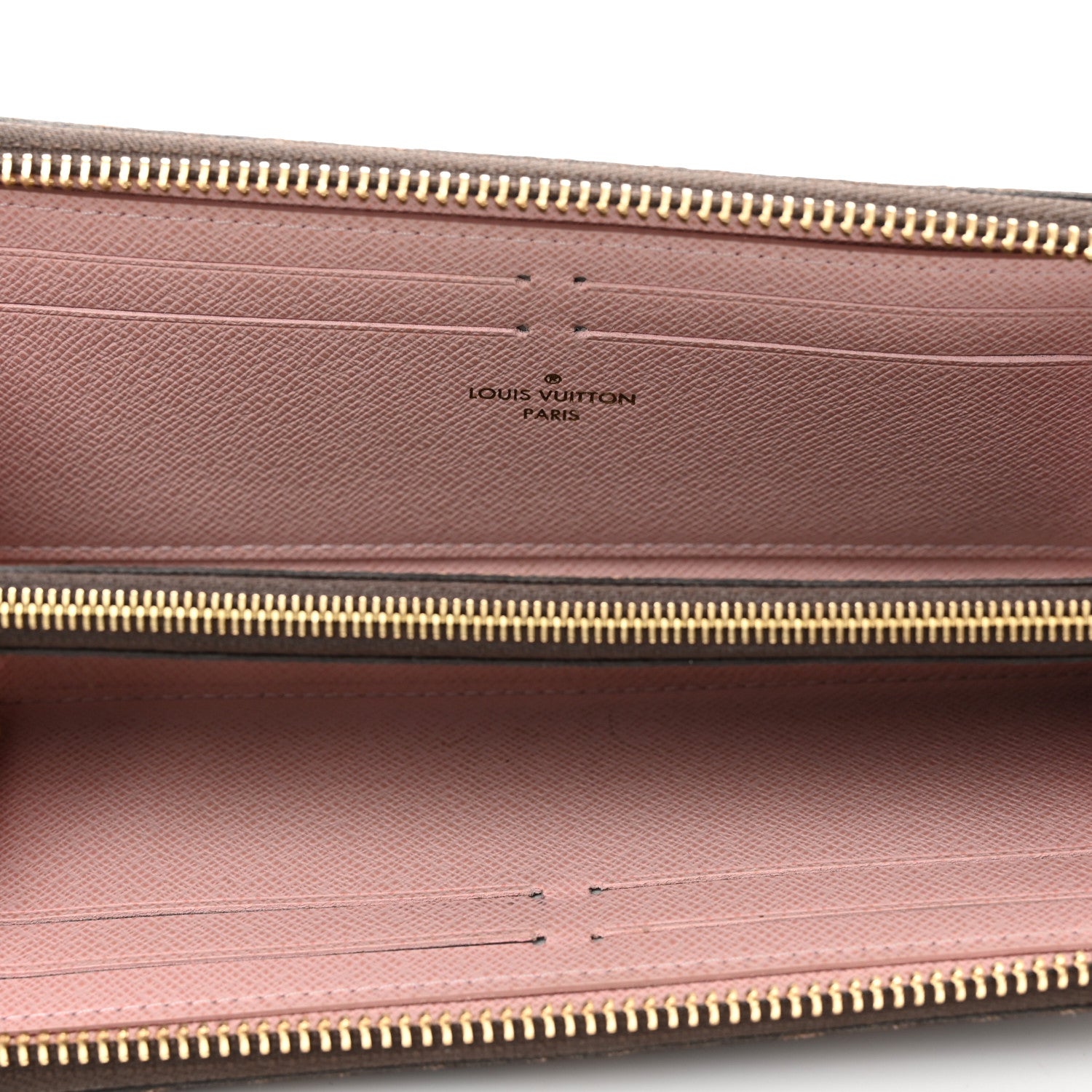 Louis Vuitton Damier Ebene Clemence Wallet Rose Ballerine 5 of 7