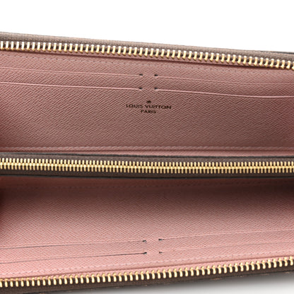 Louis Vuitton Damier Ebene Clemence Wallet Rose Ballerine 5 of 7