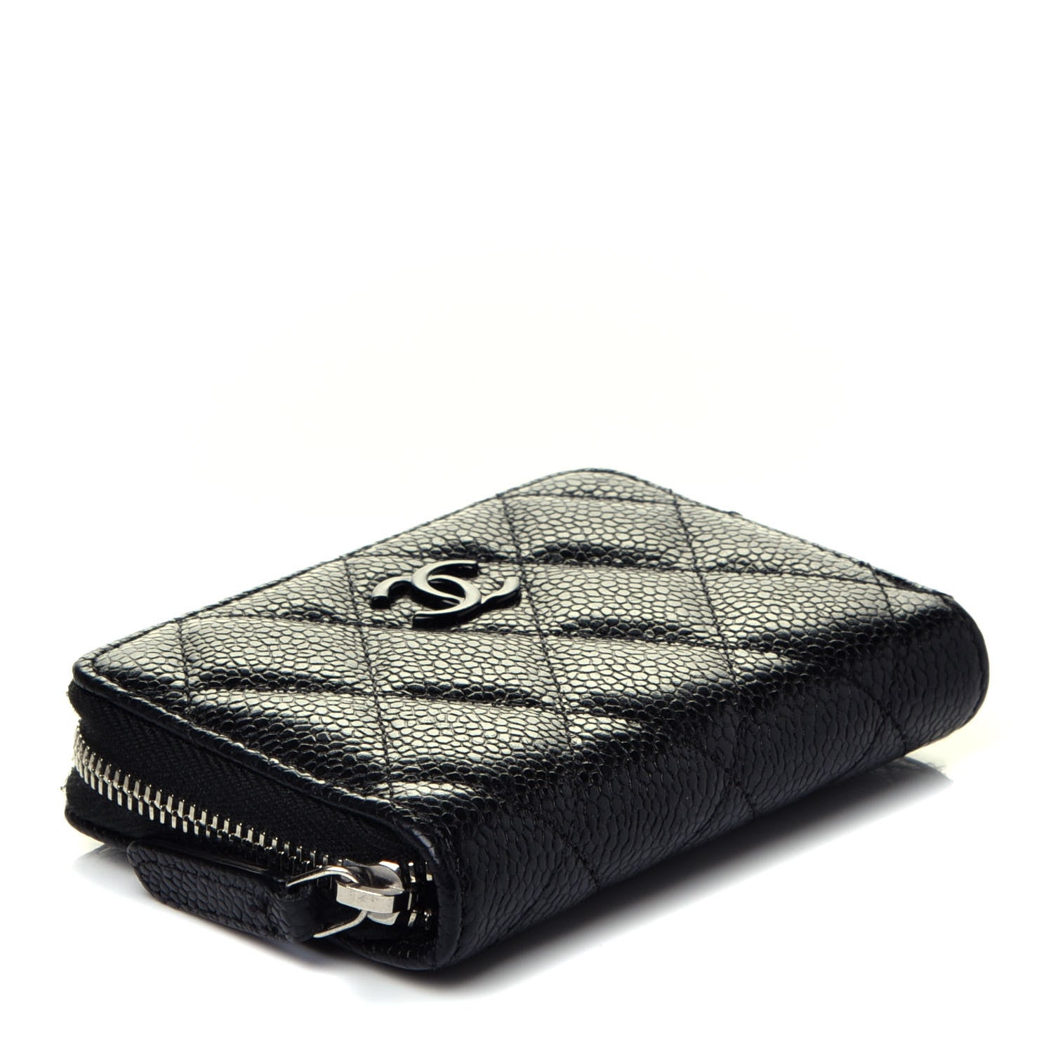 Chanel Caviar Quilted Incognito Zip Coin Purse Black 4 of 8