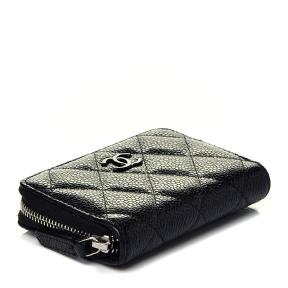 Chanel Caviar Quilted Incognito Zip Coin Purse Black 4 of 8