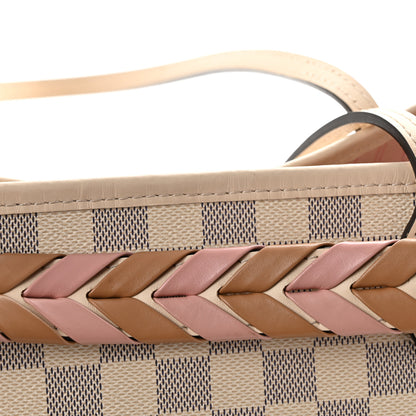 Louis Vuitton Damier Azur Braided Neverfull MM Pink 13 of 15
