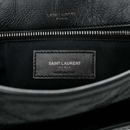Saint Laurent Crinkled Calfskin Matelasse Monogram Medium Niki Chain Satchel Black 6 of 11