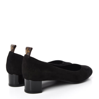 Louis Vuitton Suede Uniformes Pump 38 Black 4 of 9