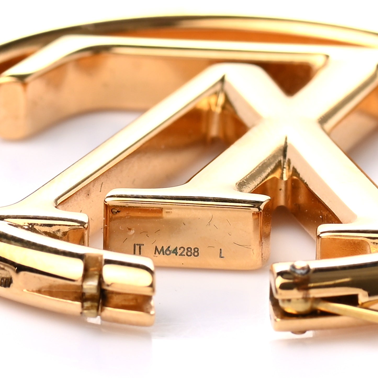 Metal Louise Hoop Earrings Gold