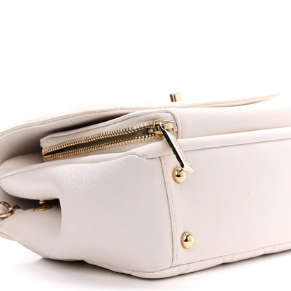 Chanel Caviar Quilted Medium Business Affinity Flap White 10 of 13
