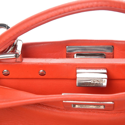 Fendi Nappa Mini Peekaboo Iconic Satchel Papavero 19 of 21