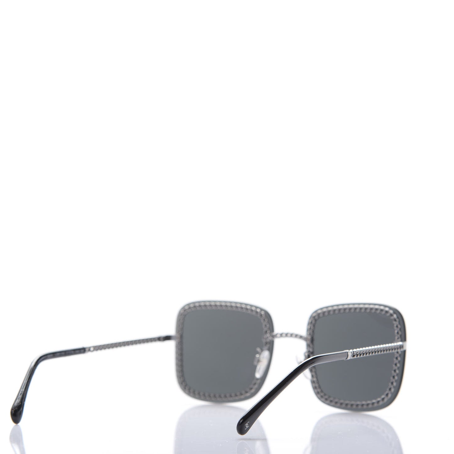 Metal Removable Chain Square Sunglasses 4244 Grey