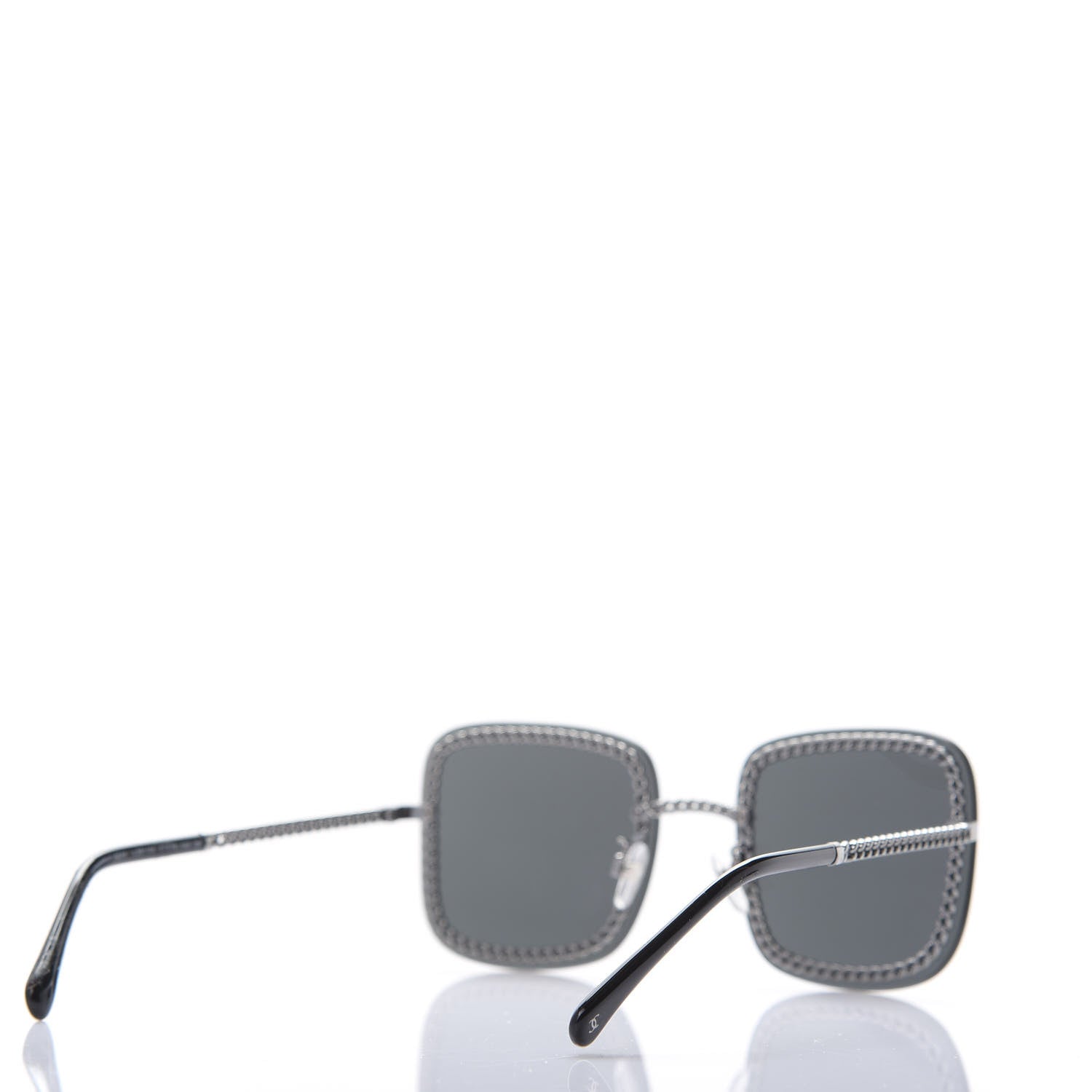 Chanel Metal Removable Chain Square Sunglasses 4244 Grey 5 of 10