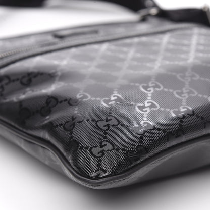 Gucci Imprime Monogram Small Flat Messenger Bag Black 8 of 10