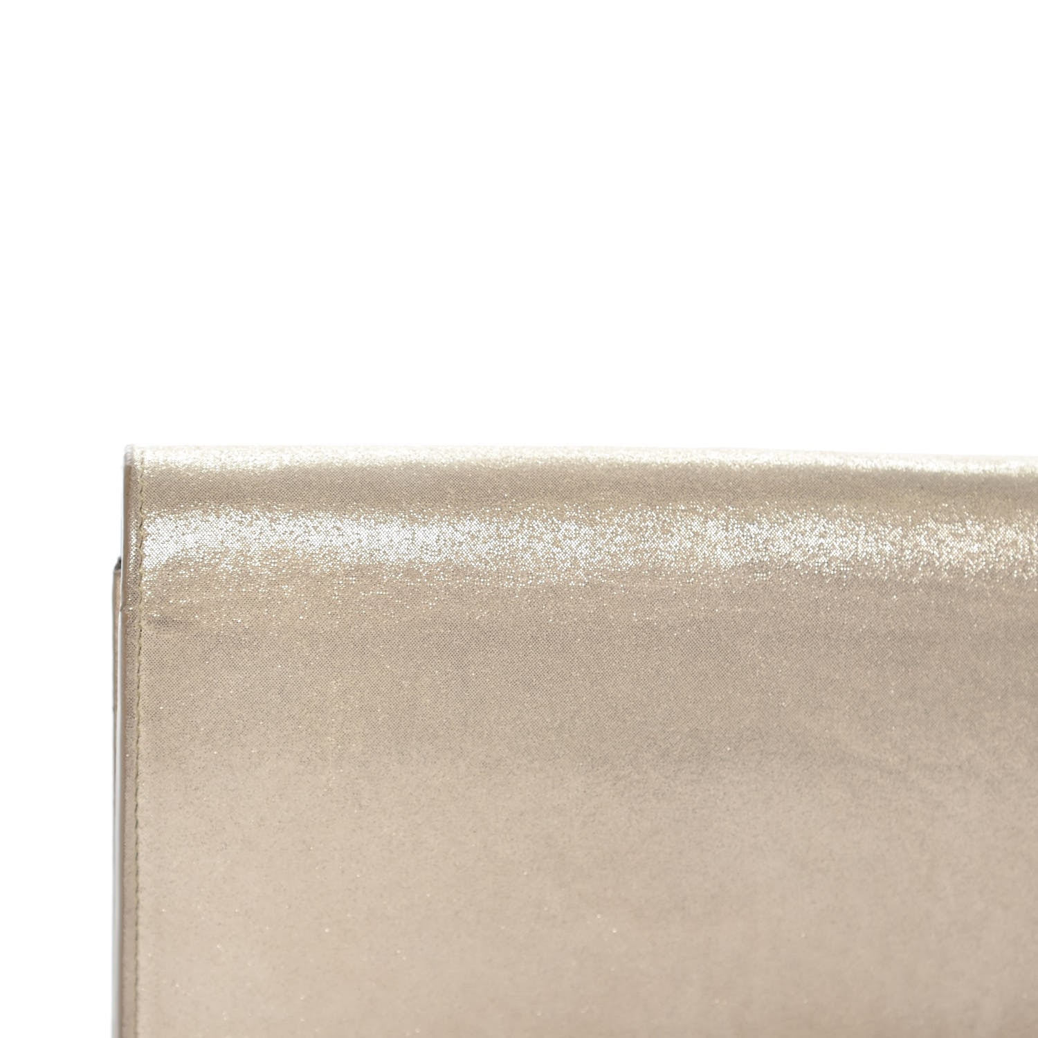 Saint Laurent Metallic Fabric Monogram Envelope Chain Wallet Light Gold 14 of 14