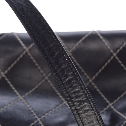 Chanel Calfskin Contrast Stitch Surpique Tote Black 11 of 14