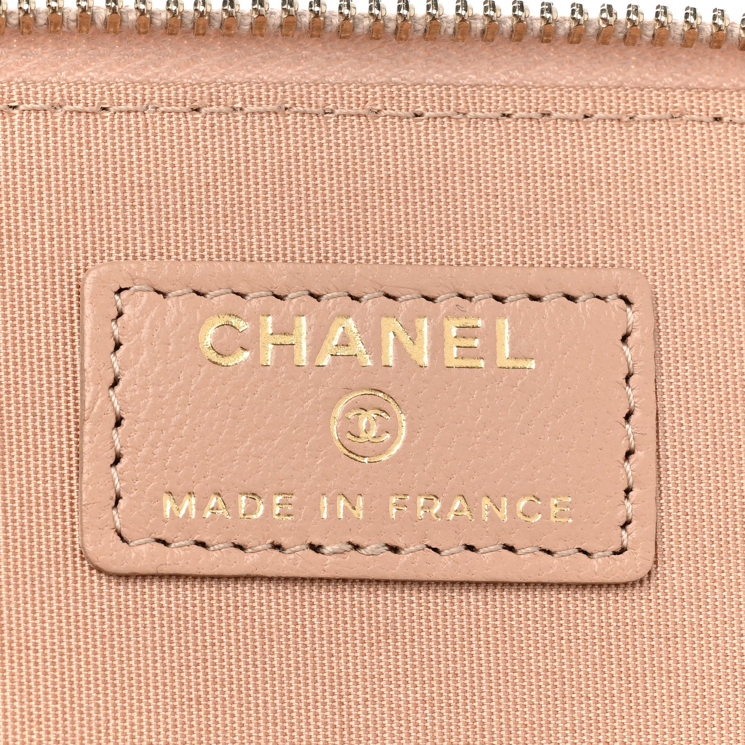 Chanel Lambskin Quilted Small Top Handle Vanity Case With Chain Beige 6 of 13