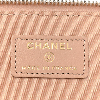 Chanel Lambskin Quilted Small Top Handle Vanity Case With Chain Beige 6 of 13