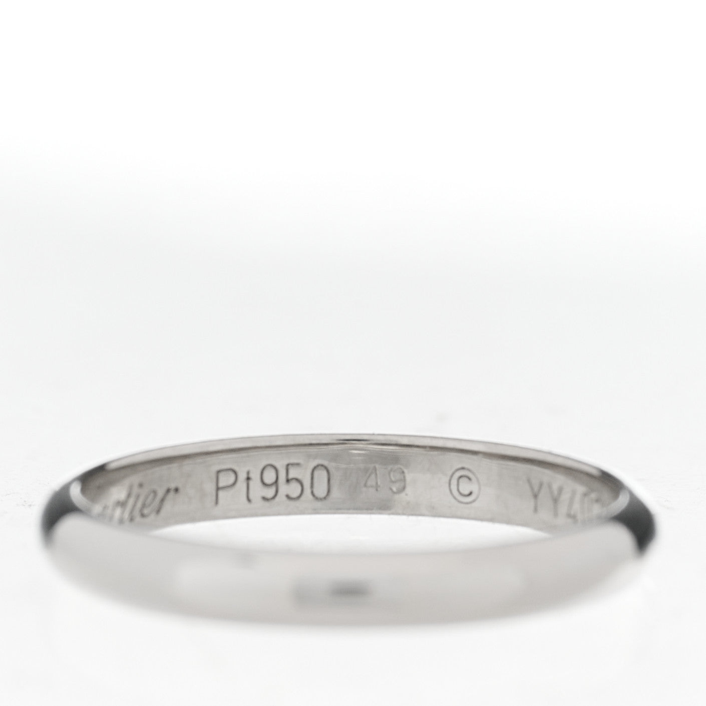 Platinum 2mm 1895 Wedding Band Ring 49 4.75