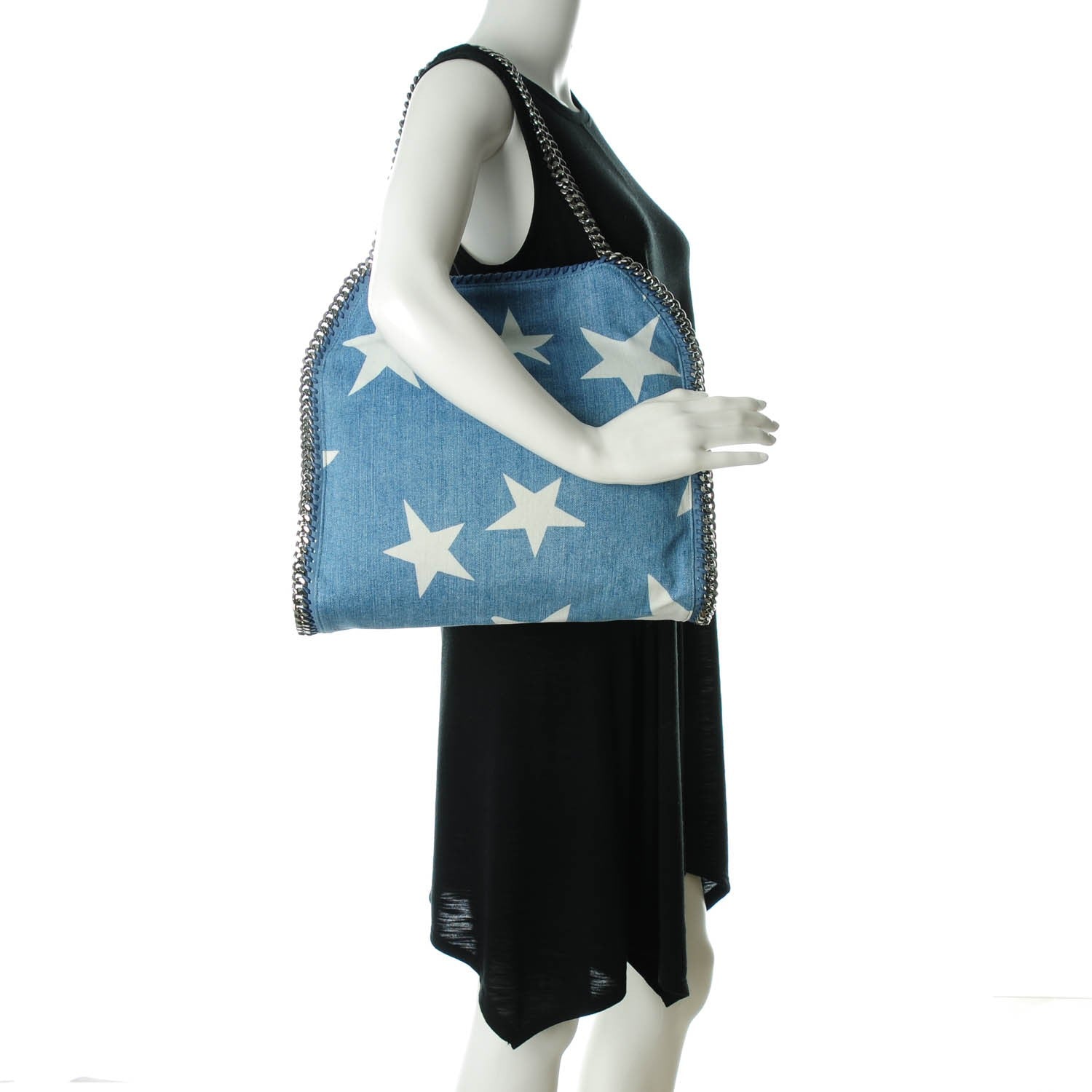 Stella McCartney Denim Small Star Falabella Tote Blue 2 of 8