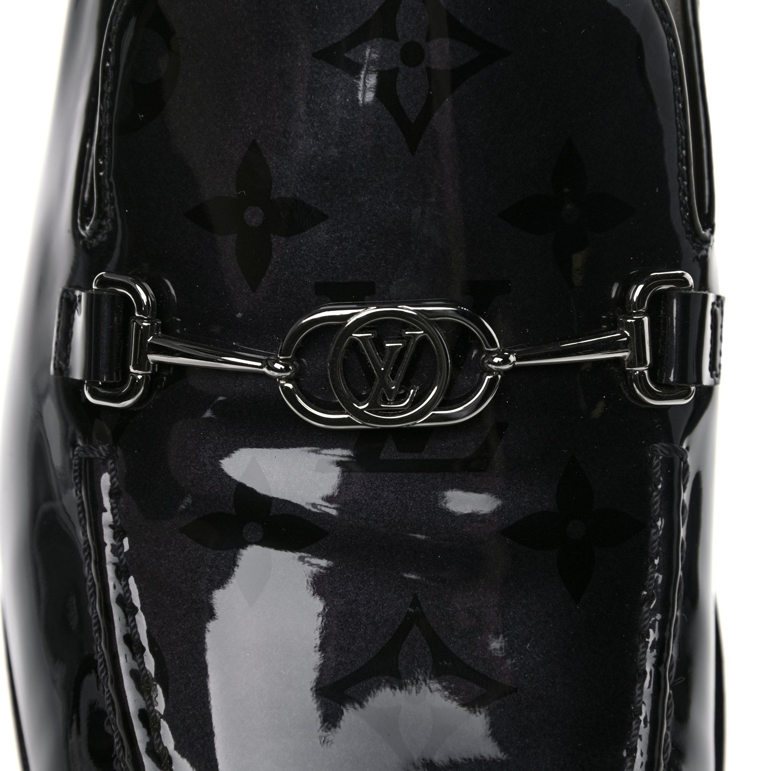 Louis Vuitton Patent Monogram Mens Club Loafers 8.5 Anthracite 16 of 16