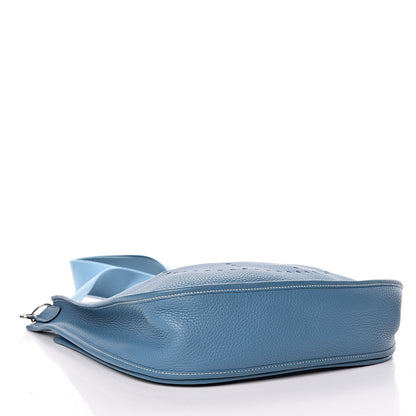 Hermes Taurillon Clemence Evelyne III GM Blue Jean 4 of 12