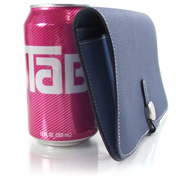 Togo Dogon Compact Wallet Blue Jean
