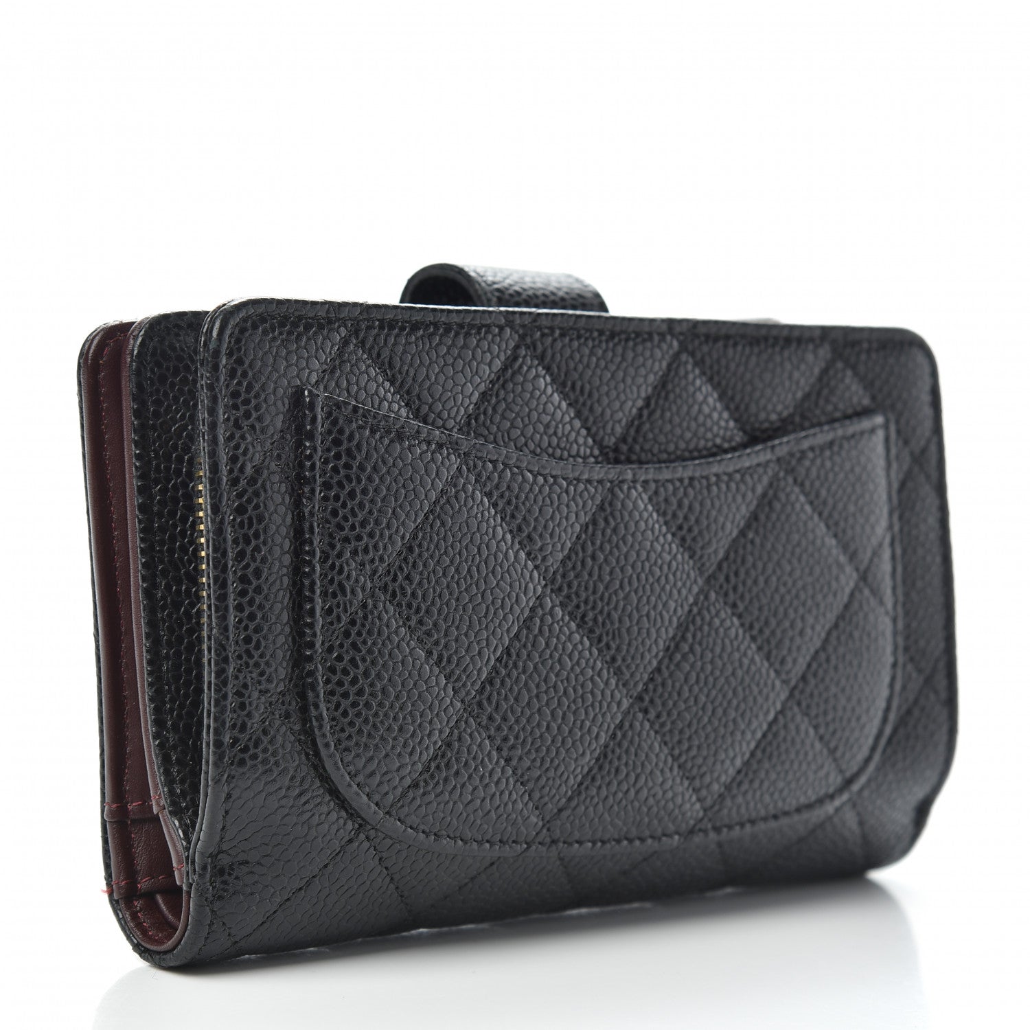 Chanel Caviar Quilted CC French Wallet Black 3 of 14