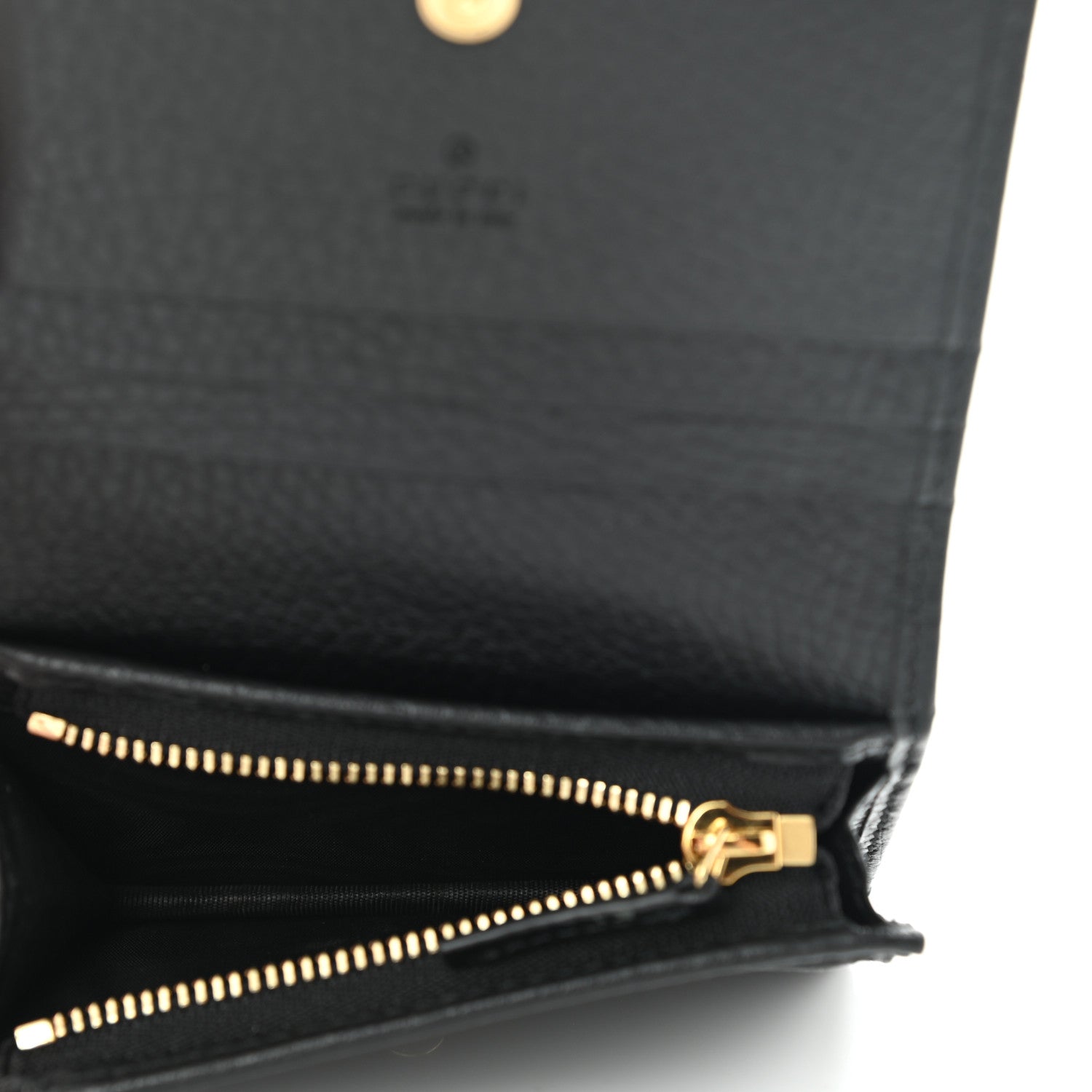 Gucci Dollar Calfskin GG Supreme Monogram GG Marmont Card Case Black Beige Ebony 5 of 10
