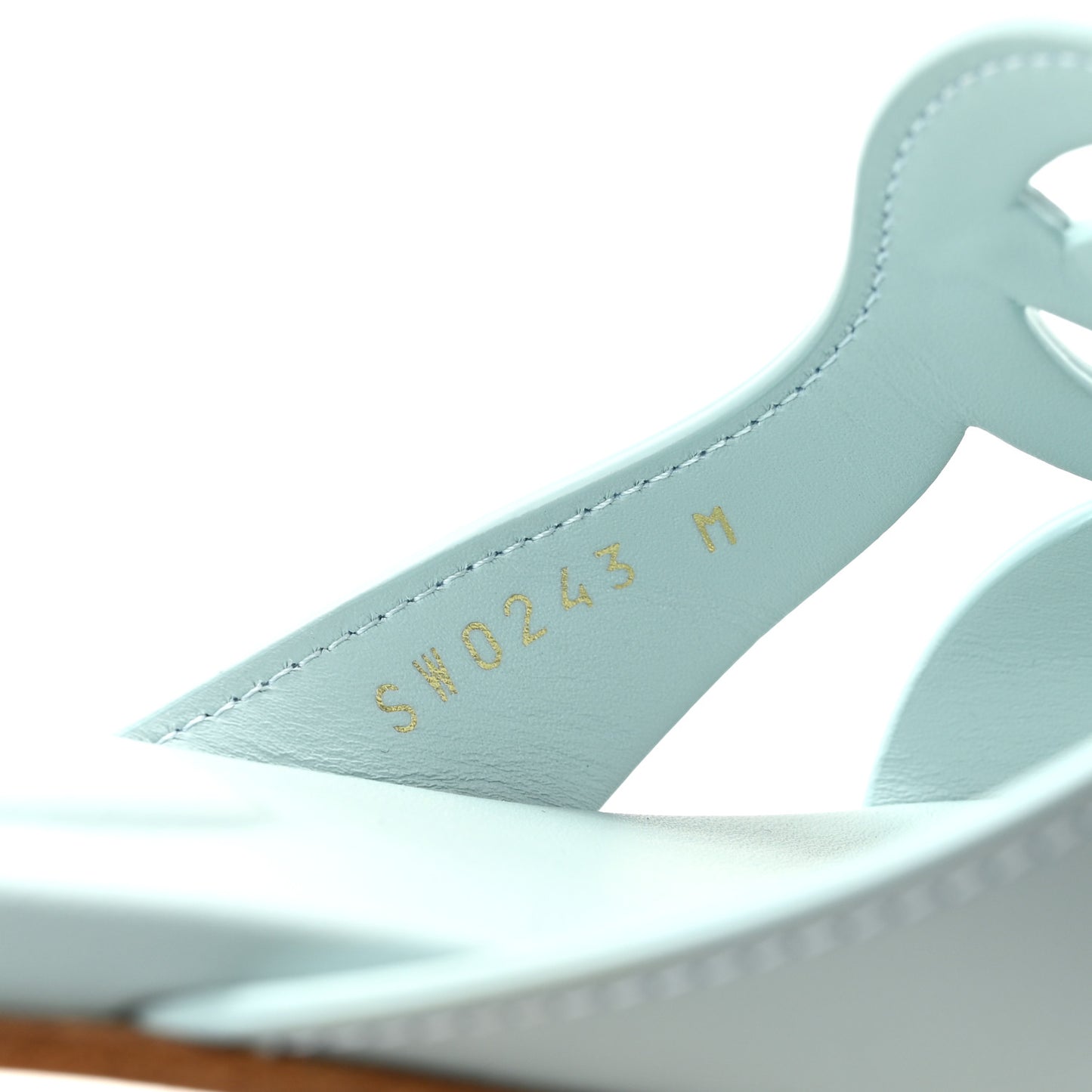 Calfskin LV Isola Flat Sandals 39 Blue