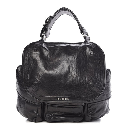 Givenchy Tumbled Sheepskin Top Handle Flap Bag Black 1 of 9