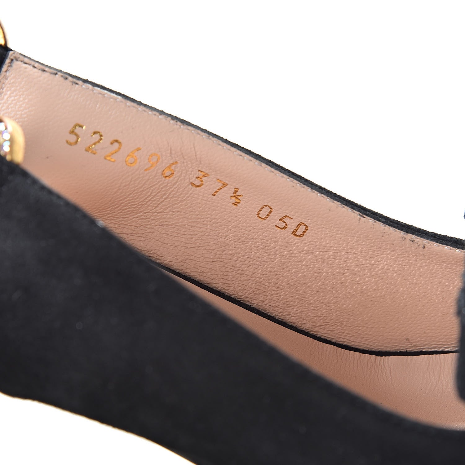 Gucci Kid Scamosciato Crystal Square G Madelyn Slingbacks 37.5 Black 10 of 14