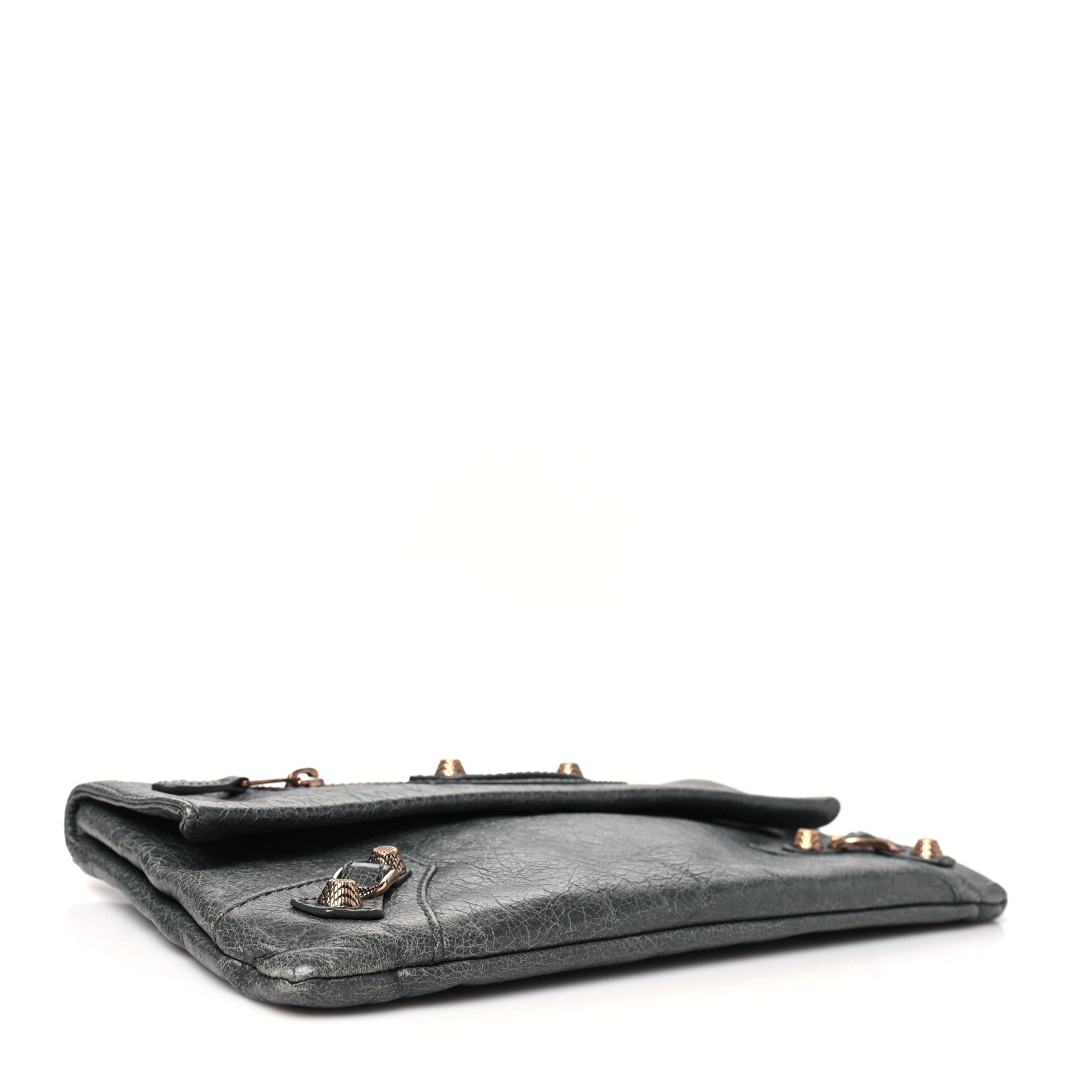 Balenciaga Agneau Giant 12 Rose Gold Hardware Envelope Clutch Tarmac 5 of 11