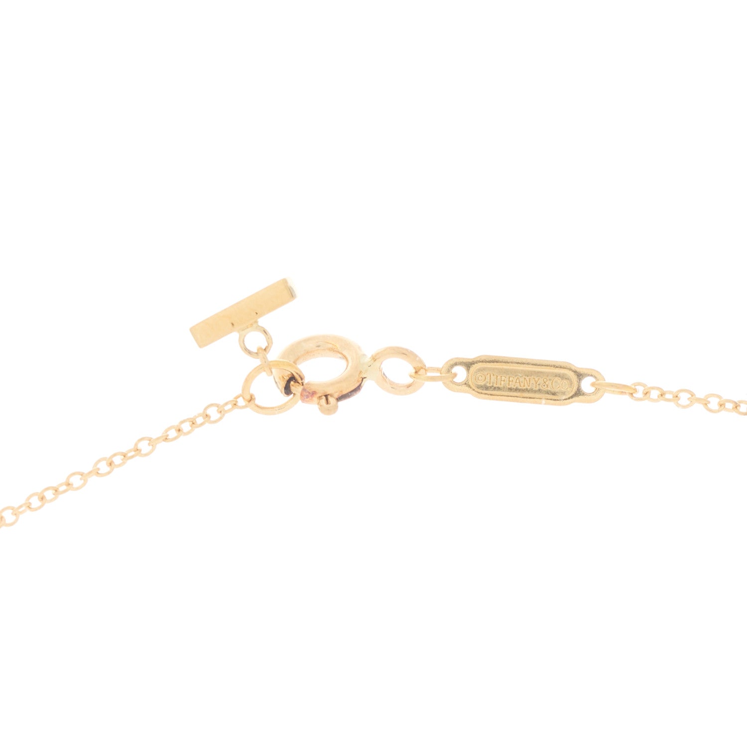 Tiffany 18K Yellow Gold Small T Smile Pendant Necklace 3 of 5
