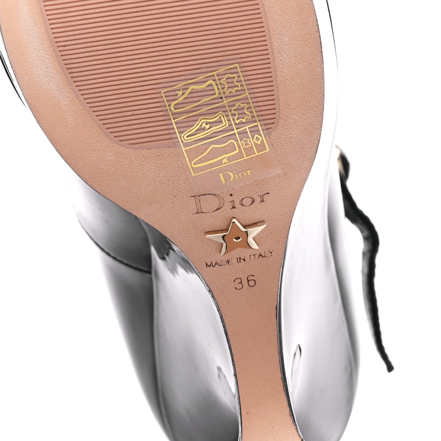 Patent Calfskin Aime Ankle Sandals 36 Black